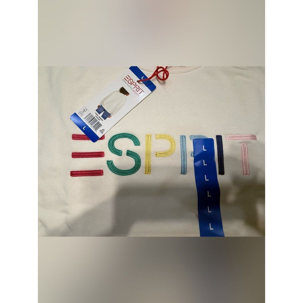 Esprit large cream sweatshirt viral Costco 80s style - Picture 3 of 6